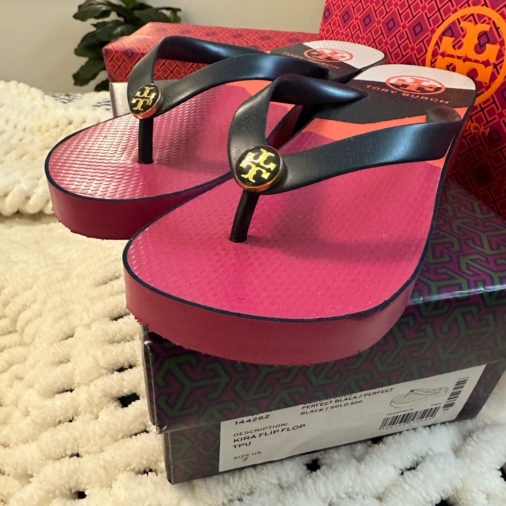 New Tory Burch platform sandals. 7